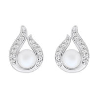 Etnico Silver Plated Special Fashion Cubic Zirconia American Diamoand Stud Earrings For Women