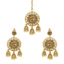 Asmitta Gold Plated Earrings With Mangtikka