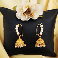 Js Fashion  High gold Polish Clustered Pearl Designe Antique Party wear Antique Jhumka Earring