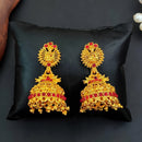 Js Fashion  Temple jewellery High Gold Polish South Style Fancy Temple Jhumka Earring