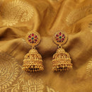 JS Fashion Royal Pota Stone And Pearl Jhumki Earrings