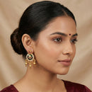 Js Fashion  Rajwadi Floral Motif Designer Earrings