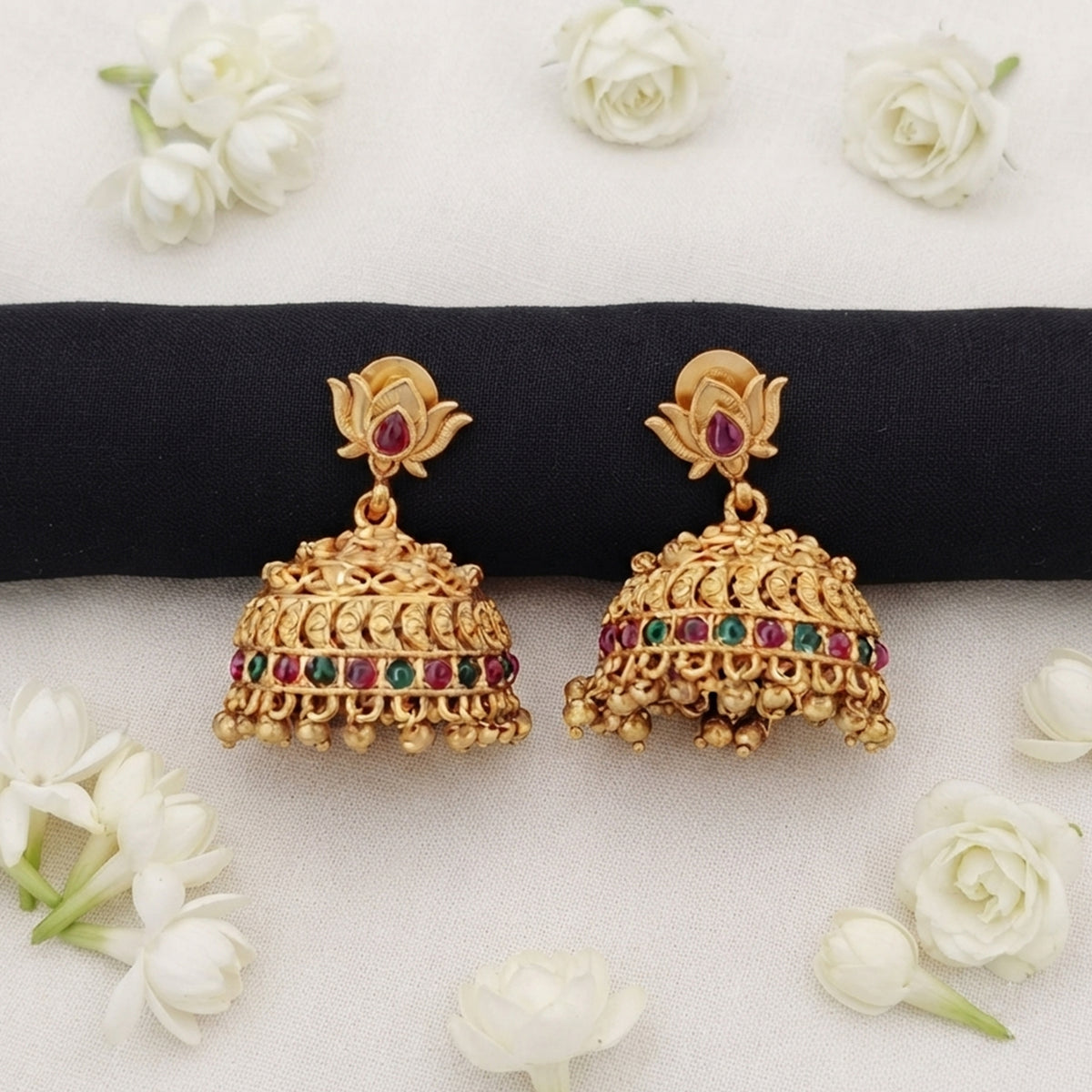 Js Fashion  Traditional Antique Jhumka Earrings for Wedding Wear