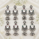 Js Fashion Pack of 4 Designer Oxidized Earrings for Women