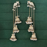 Js Fashion  Designer Mehendi Pearl Jhumka Dangler Earrings