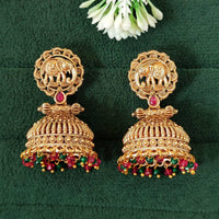 Js Fashion  High Gold Elephant Temple Jhumka Earrings for Women
