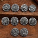 Js Fashion Pack of 5 Oxidized Silver Round Stud Earrings Combo set for Women