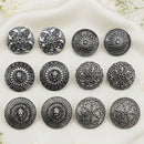 Js Fashion Pack of 3 Oxidized Silver Peacock Stud Earrings for Women