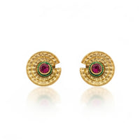 JS Fashion Royal Pota Stone Stud Earrings for Women