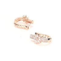 Sian Rose Gold Plated American Diamond Sud Earrings