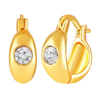 Mahi Gold Plated Single Crystal Kaju Bali Piercing Mens Earrings (ER1109840GMen)