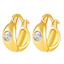 Mahi Gold Plated Single Crystal Kaju Bali Piercing Mens Earrings (ER1109840GMen)