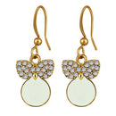 Mahi Gold Plated White Meenakari Work and Crystals Cute Earrings for Women (ER1109850GWhi)