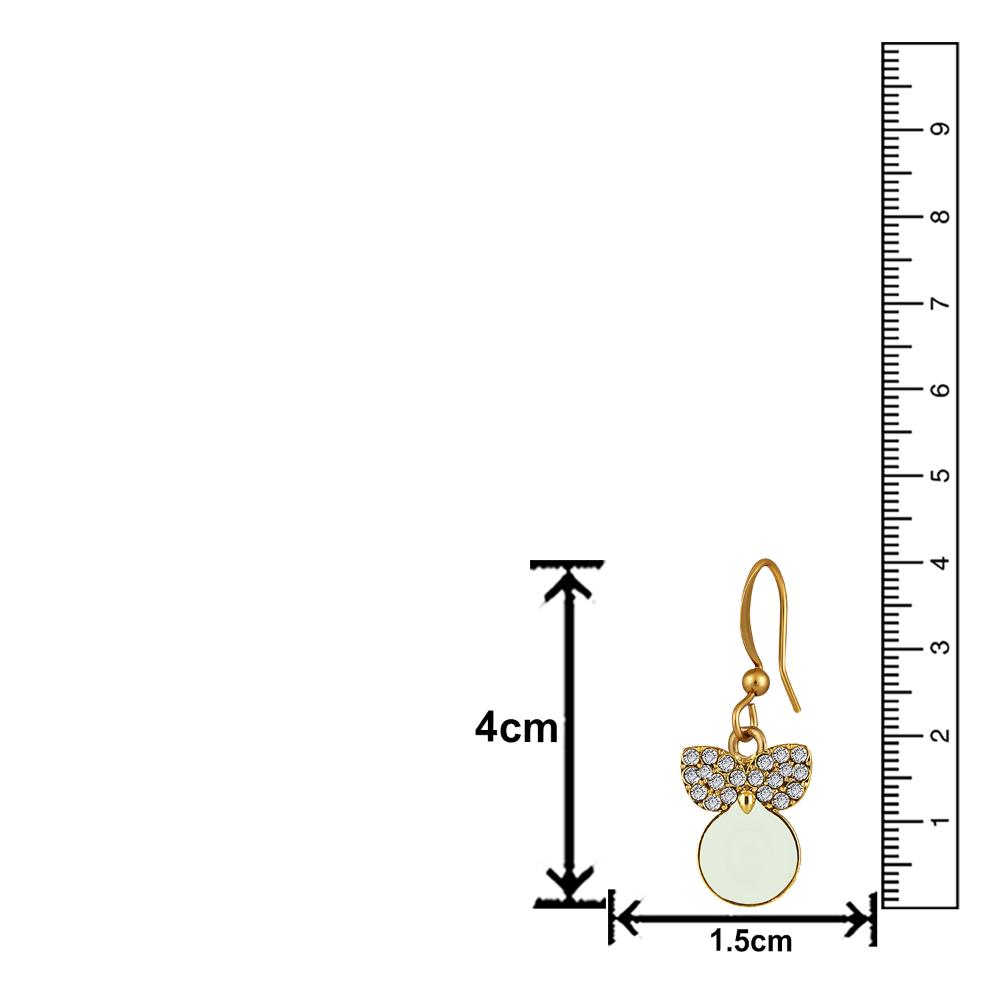 Mahi Gold Plated White Meenakari Work and Crystals Cute Earrings for Women (ER1109850GWhi)