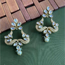 Arham Premium Gold Plated Designer Heavy Polki Kundan Beads Dangler Earrings