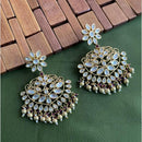 Arham Premium Gold Plated Designer Heavy Polki Kundan Beads Dangler Earrings