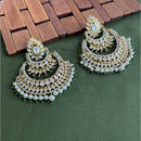 Arham Premium Gold Plated Designer Heavy Polki Kundan Beads Dangler Earrings