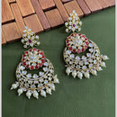 Arham Premium Gold Plated Designer Heavy Polki Kundan Beads Dangler Earrings