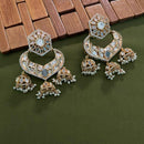 Arham Premium Gold Plated Designer Heavy Polki Kundan Beads Jhumki Earrings