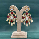 Arham Premium Gold Plated Designer Heavy Polki Kundan Beads Dangler Earrings