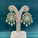 Arham Premium Gold Plated Designer Heavy Polki Kundan Beads Dangler Earrings