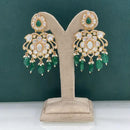 Arham Premium Gold Plated Designer Heavy Polki Kundan Beads Dangler Earrings