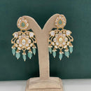 Arham Premium Gold Plated Designer Heavy Polki Kundan Beads Dangler Earrings
