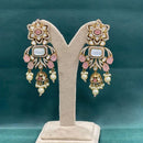 Arham Premium Gold Plated Designer Heavy Polki Kundan Beads Dangler Earrings