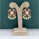 Arham Premium Gold Plated Designer Heavy Polki Kundan Beads Dangler Earrings