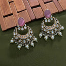 Arham Premium Gold Plated Designer Heavy Polki Kundan Beads Dangler Earrings