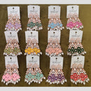 Dhwani Luxury Pota Stone And Pearl Dangler Earrings (Pack of 8)