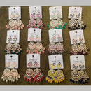 Dhwani Trendy Kundan Stone And Pearl Meenakari Dangler Earrings