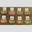 Dhwani Elegant Kundan And Pota Stone Pearl Dangler Earrings (Pack of 8)