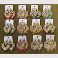 Dhwani Classic Kundan Stone And Pearl Ethnic Dangler Earrings