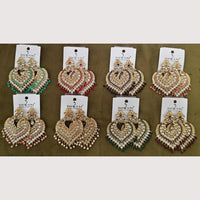 Dhwani Classic Kundan Stone And Beads Ethnic Dangler Earrings