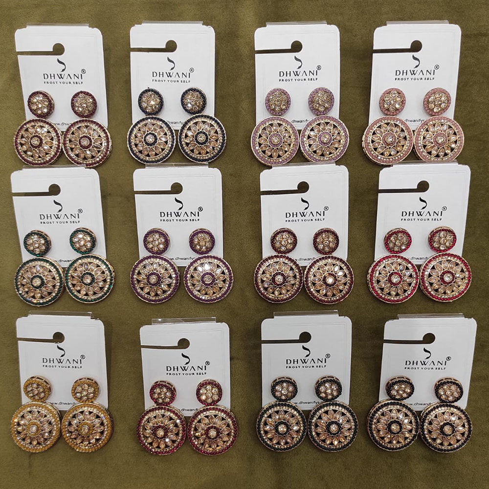 Dhwani Royal Crystal And Pearl Statement Dangler Earrings