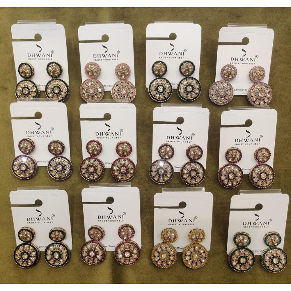 Dhwani Royal Crystal And Pearl Statement Dangler Earrings