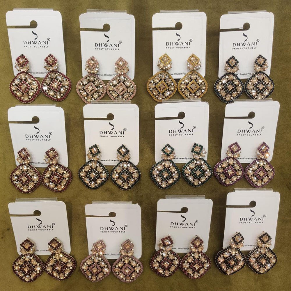 Dhwani Royal Crystal And Pearl Statement Dangler Earrings