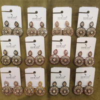 Dhwani Royal Crystal And Pearl Statement Dangler Earrings