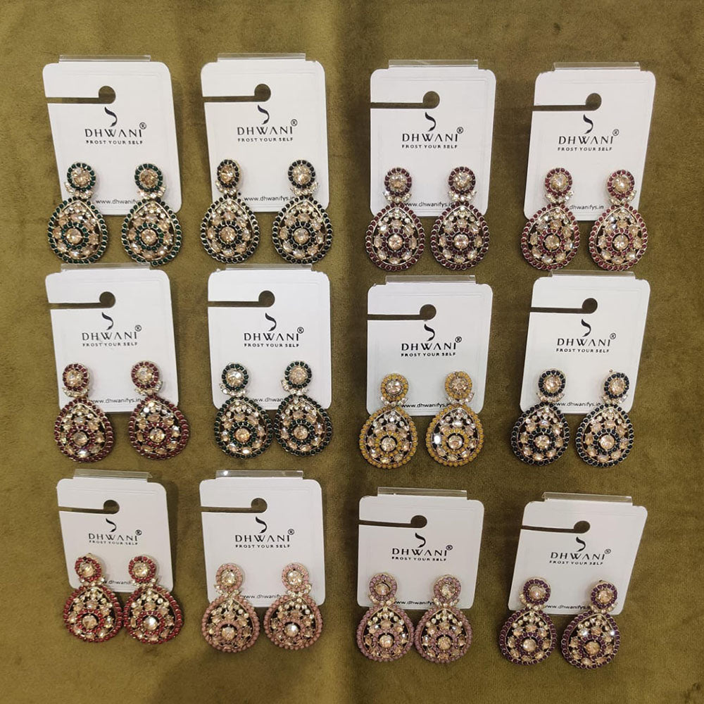 Dhwani Royal Crystal And Pearl Statement Dangler Earrings