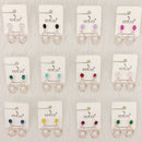 Dhwani Luxury Pota Stone And Beads Dangler Earrings(Pack of 12)