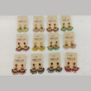 Dhwani Oxidised Plated Elegant Pota Stone And Pearl Elephant Dangler Earrings