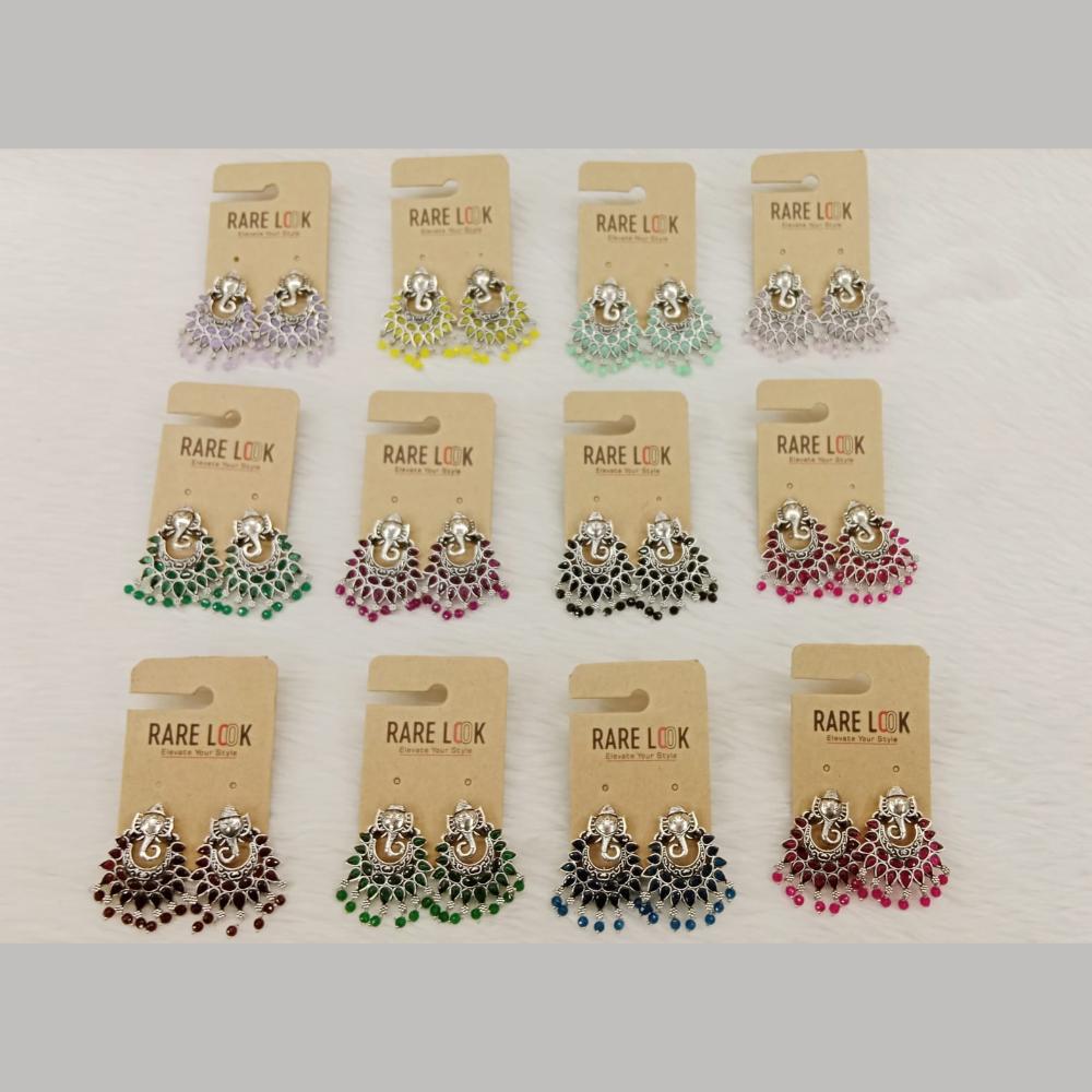 Dhwani Elegant Pota Stone And Pearl Elephant Dangler Earrings