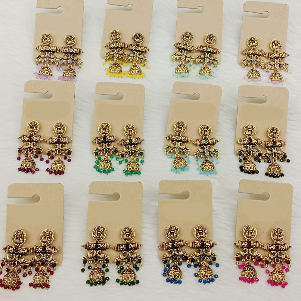 Dhwani Heritage Pota Stone And Pearl Jhumki Earrings 