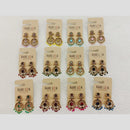 Dhwani Luxury Pota Stone And Pearl Dangler Earrings (Pack of 12)
