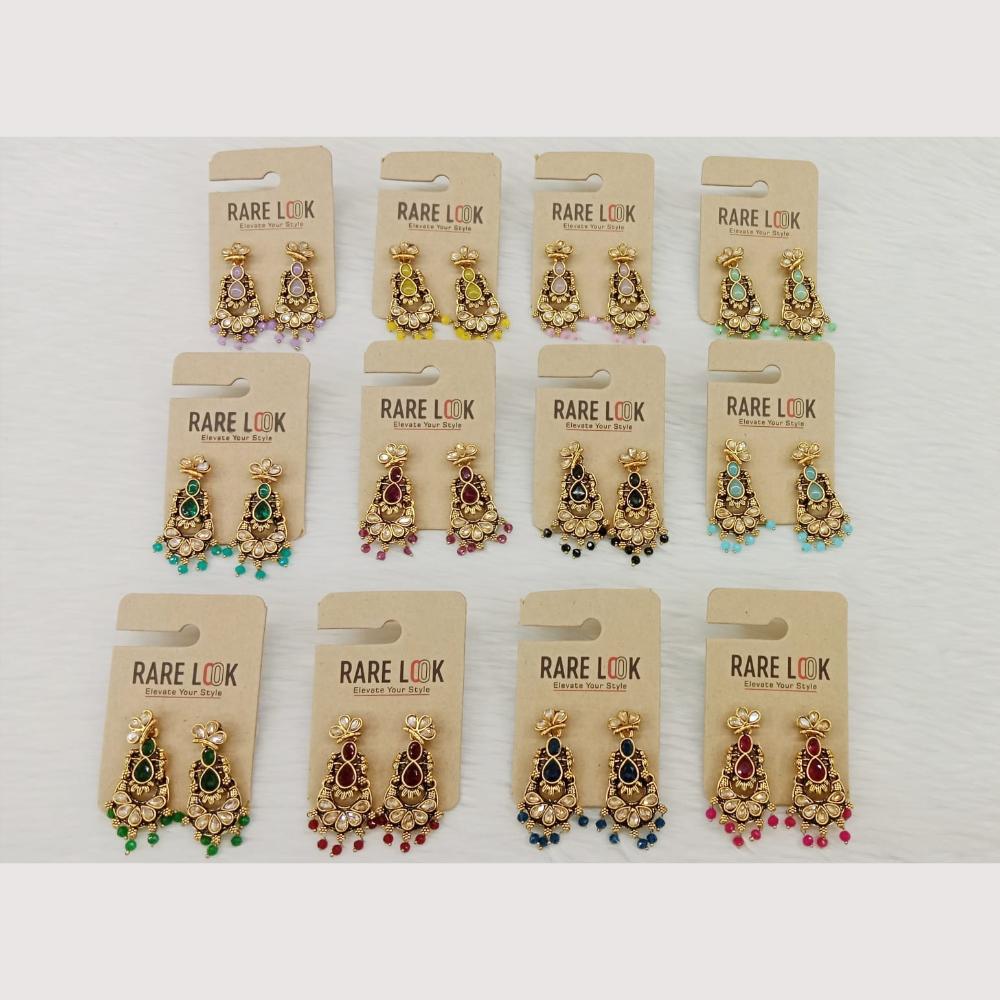 Dhwani Elegant Pota Stone And Pearl Dangler Earrings