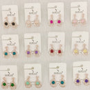 Dhwani Luxury Pota Stone And Austrian Stone Dangler Earrings(Pack of 12)