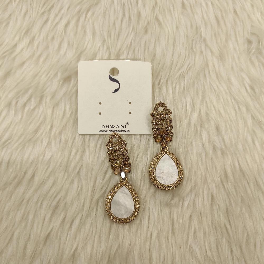 Dhwani Gold Plated Austrian Stone Dangler Earrings