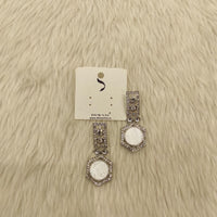 Dhwani Silver Plated Austrian Stone Dangler Earrings