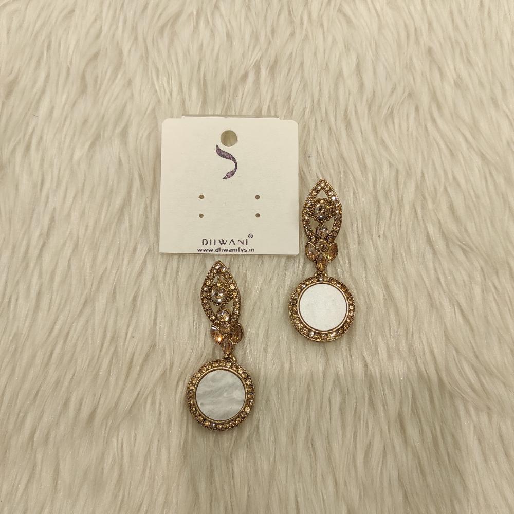 Dhwani Gold Plated Austrian Stone Dangler Earrings